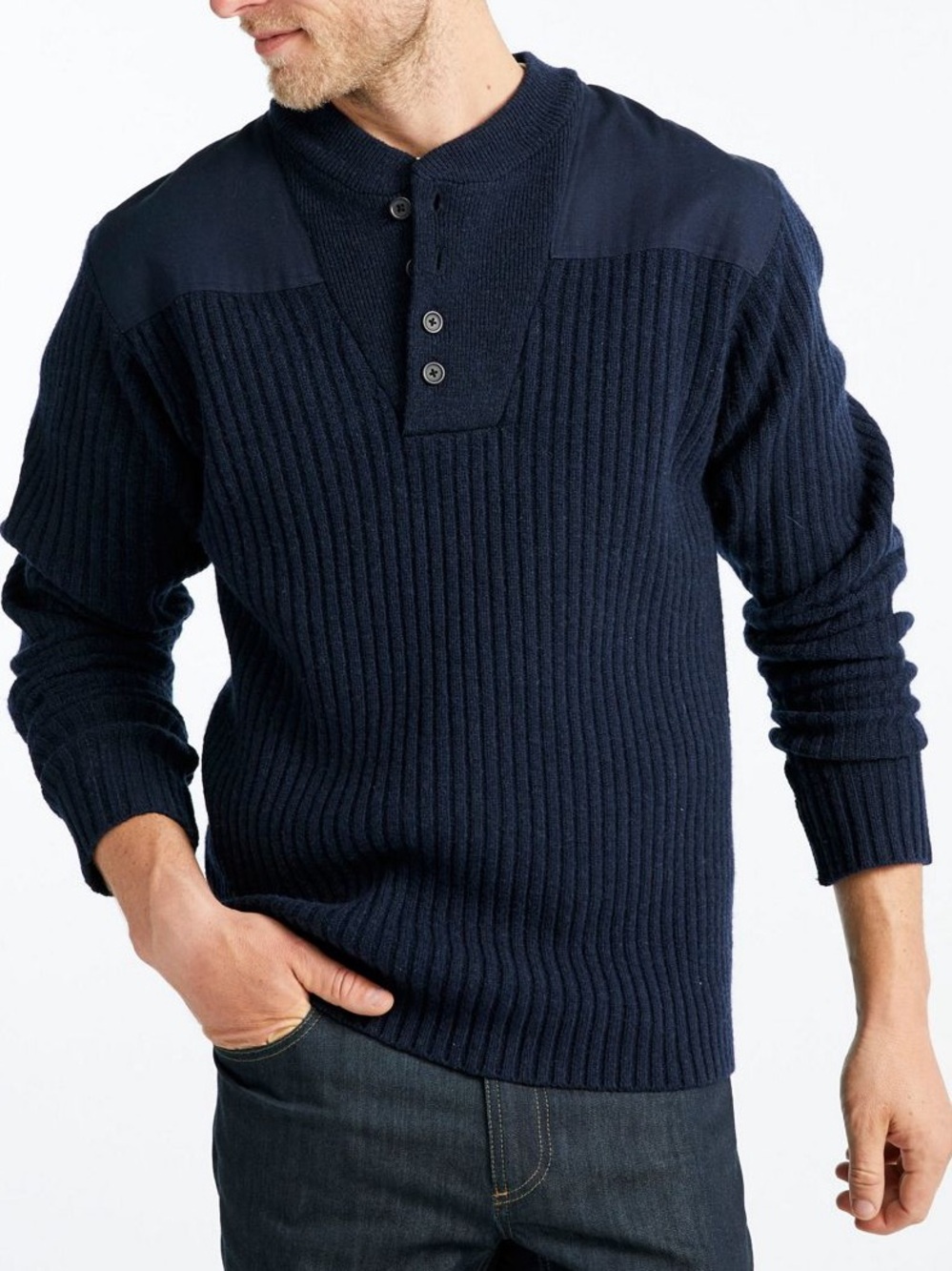 L.L. BEAN - Men’s Commando Henley Sweater Sz XXL Tall